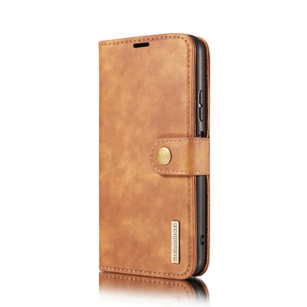 DG MING Samsung A22 4G 2-in-1 magneettinen lompakkokotelo - vaaleanruskea Light brown