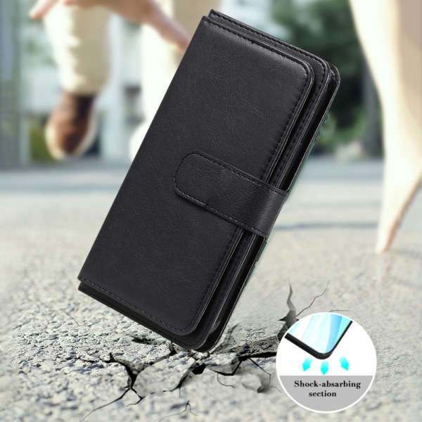 SKALO Samsung S23 Plus 10-RUM Flip Cover - Sort Black