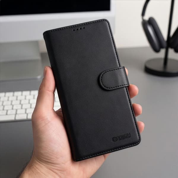 Tech-Protect 2i1 Wallet MagSafe Pungetui/Cover til iPhone 18 Pro - Matsort Black