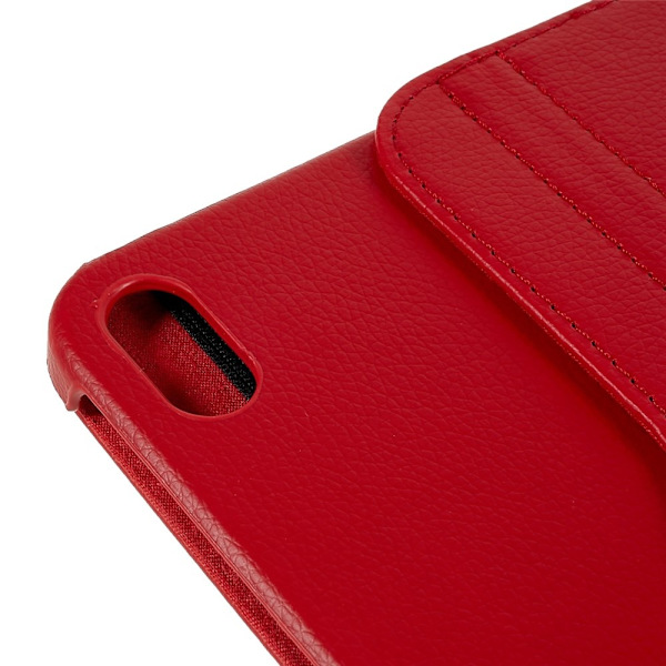 SKALO iPad 11" (2025) 360 Litchi Kotelo - Punainen Red
