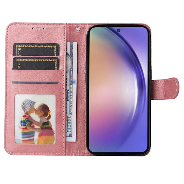 SKALO Samsung A55 5G PU-læder Pungetui - Vælg farve Pink