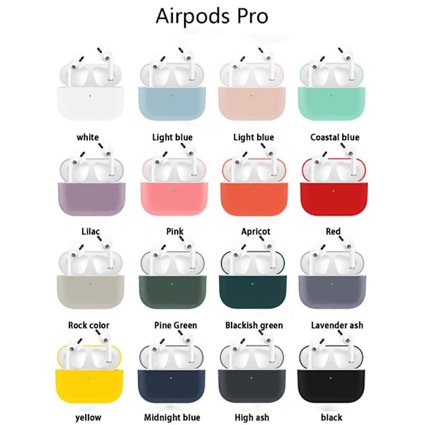 SKALO AirPods Pro Ultratunn Silikon Fodral - Svart Svart