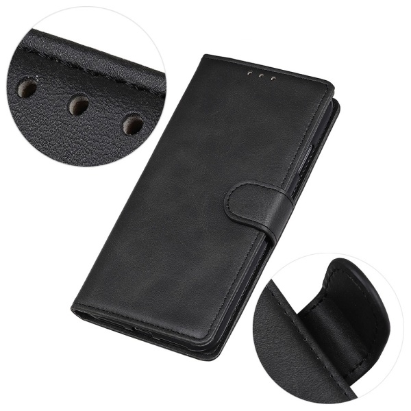 SKALO OnePlus 10T 5G Flip Cover m. pung i PU-læder - Sort Black