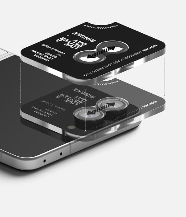 2-PACK Ringke Camera Frame Protector Kameraskydd för Samsung Galaxy Z Flip8 - Svart Svart