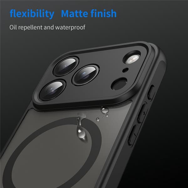 SKALO Mat Hybrid Cover til iPhone 18 Pro Max - Sort Black