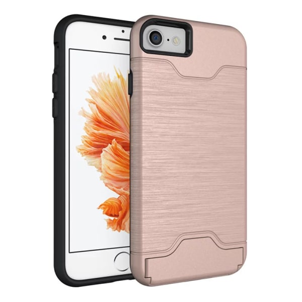 iPhone 6 / 6S | Panser skal | Kortholder - flere farver Pink