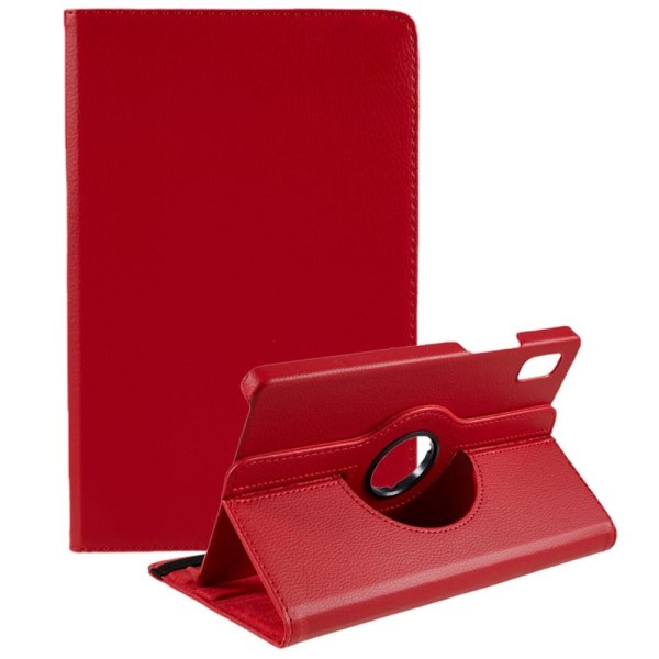 SKALO Lenovo Tab M9 360 Litchi Flip Cover - Rød Red