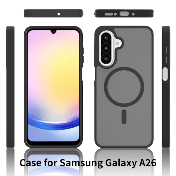 SKALO Samsung A26 5G Skin-touch Hybrid Cover - Sort Black