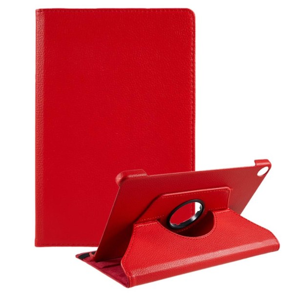 SKALO Lenovo Tab M10 (Gen 3) 360 Litchi Flip Cover - Rød Red