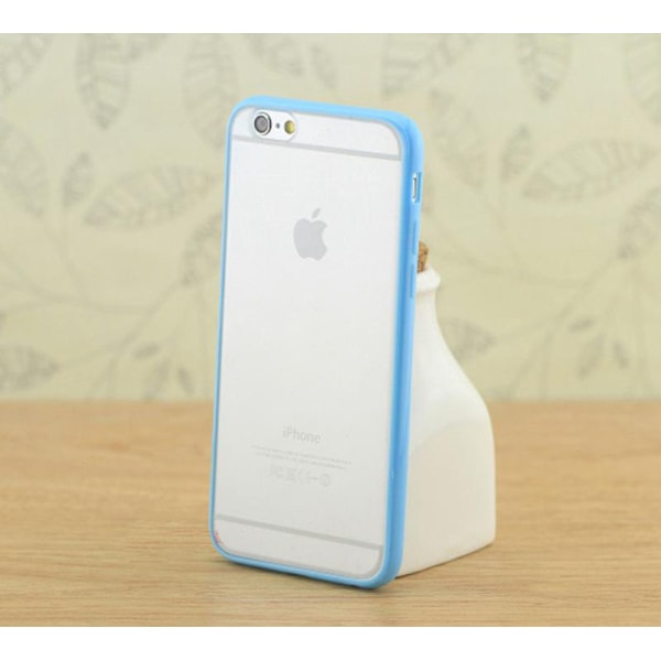 Transparent skal med färgad ram iPhone 6/6S - fler färger Svart