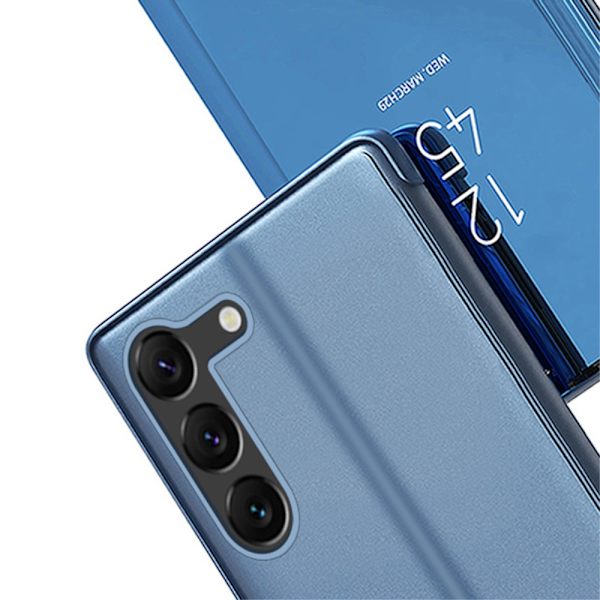 SKALO Samsung S24+ Clear View Lompakkokotelo - Sininen Blue