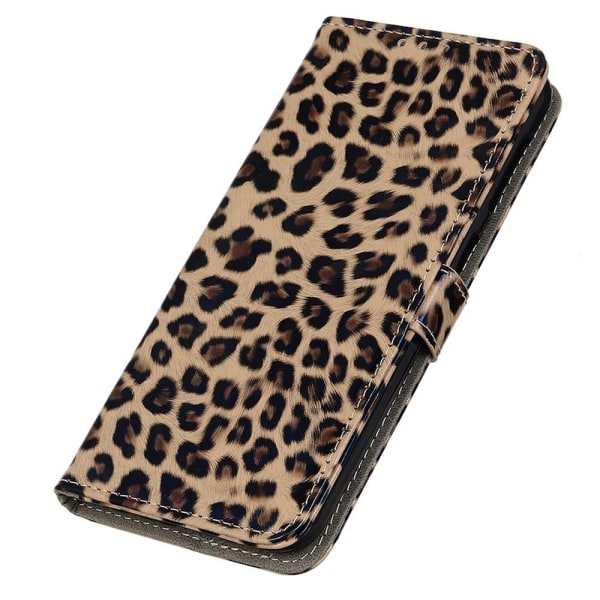 SKALO Motorola Moto G32 4G Leopardikuvioinen lompakkokotelo PU-nahasta. Multicolor