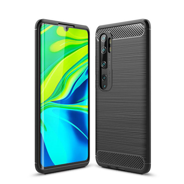 Stöttåligt Armor Carbon TPU-skal Xiaomi Mi Note 10 / Note 10 Pro - fler färger Svart