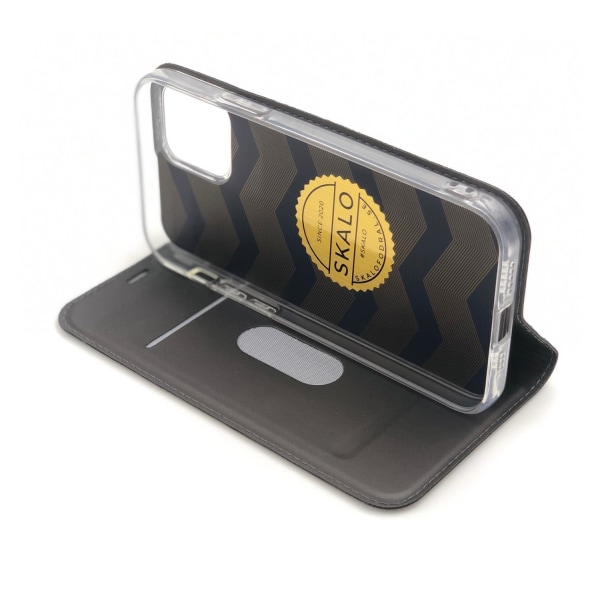 SKALO iPhone 13 Pro Plånboksfodral Ultratunn design - Fler färge Mörkgrå