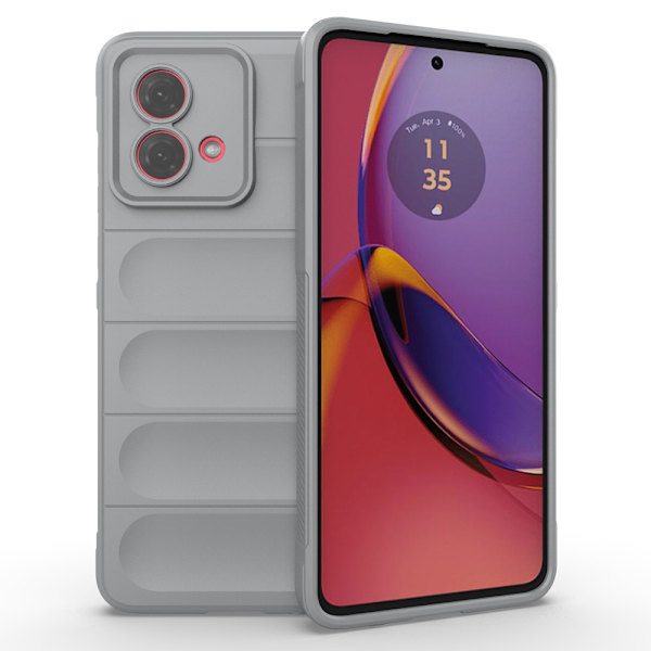 SKALO Motorola Moto G84 5G Rugged Bumpers TPU-suojakuori Grey