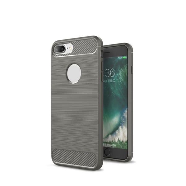 SKALO iPhone 7/8 Plus Armor Carbon Stødsikker TPU-cover - Vælg f Grey