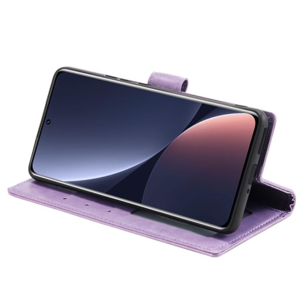 SKALO Xiaomi 12 Pro Mandala lompakkokotelo - Violetti Purple
