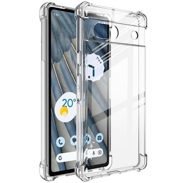 IMAK Google Pixel 7a Ekstra stærk TPU-cover - Gennemsigtig Transparent