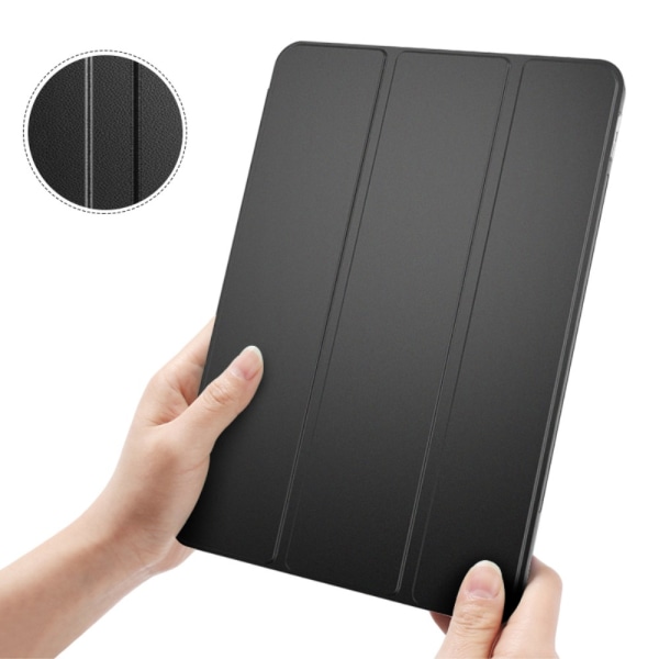 SKALO iPad Pro 12.9 (Gen 4/5/6) Trifold Etui med gennemsigtig ba Black