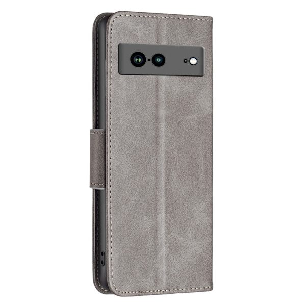 SKALO Google Pixel 7a Flip Cover m. pung i PU-læder - Grå Grey