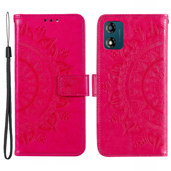 SKALO Motorola Moto E13 4G Mandala Flip Cover - Cerise Cerise