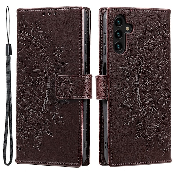 SKALO Samsung A36 5G Mandala Lompakkokotelo - Ruskea Brown