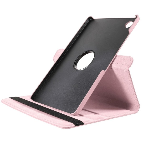 SKALO Samsung Tab A9+ 360 Litchi Fodral - Rosa Rosa