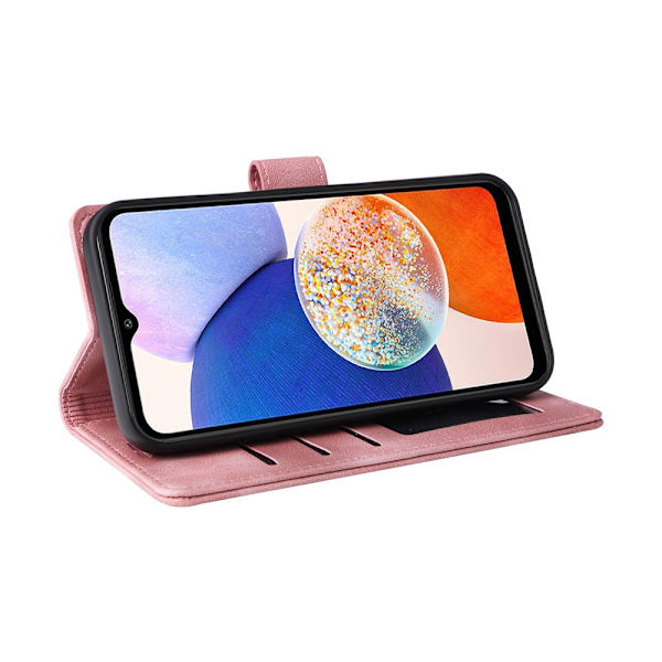 SKALO Samsung A54 5G Lompakkokotelo PU-nahkaa - Pinkki Pink