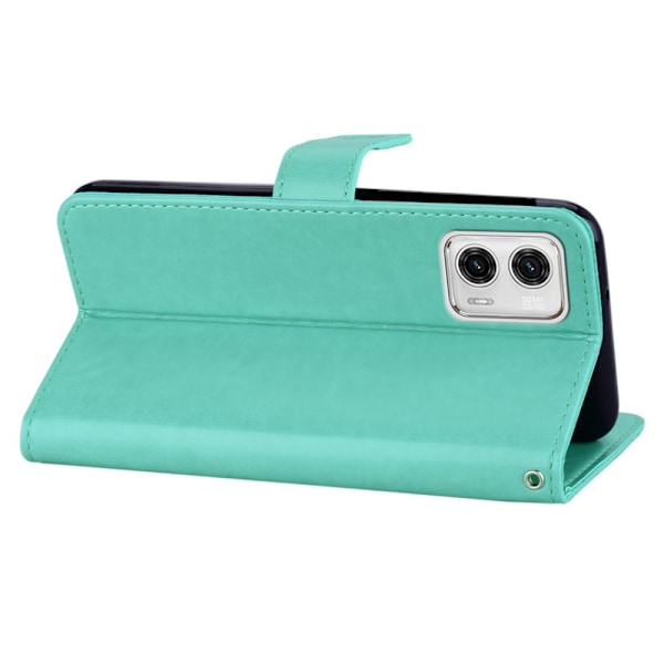 SKALO Motorola Moto G23 4G Mandala Owl lompakkokotelo - Turkoosi Turquoise