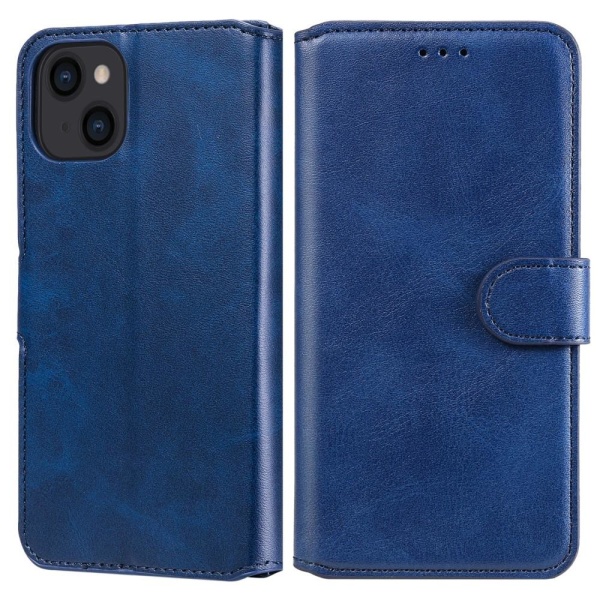 SKALO iPhone 13 Klassiskt Plånboksfodral - Blå Blå