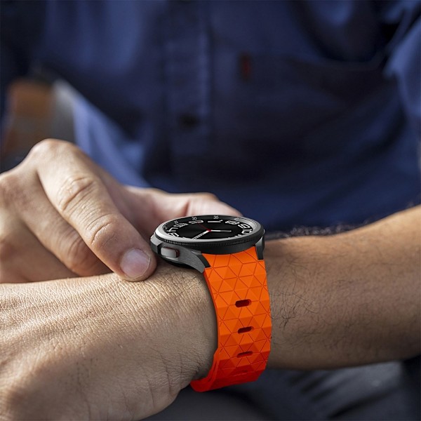 SKALO Hexagon Silikonarmband Samsung Watch 6 40mm/44mm - Fler färger Orange