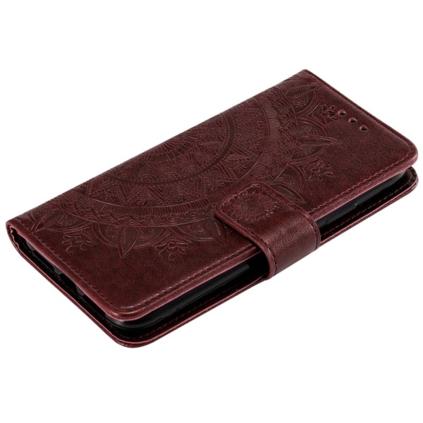 SKALO OnePlus 10T 5G Mandala lompakkokotelo - Ruskea Brown