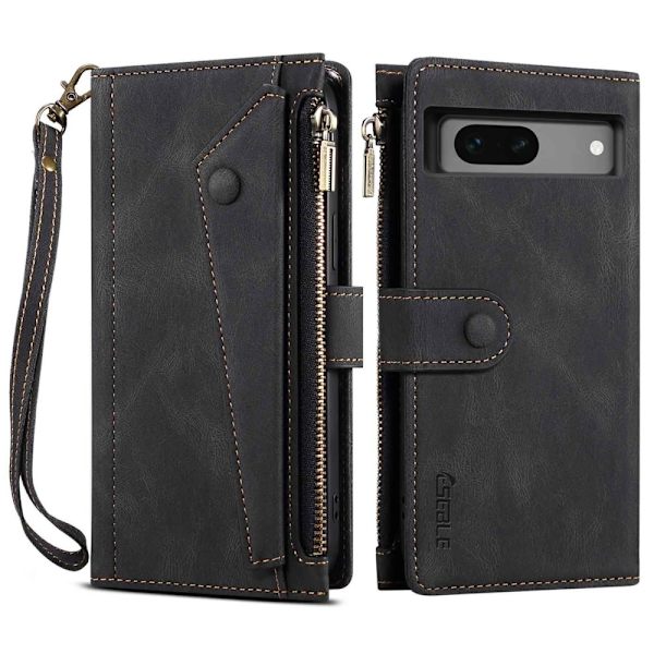 SKALO Google Pixel 7a ESEBLE Big Wallet Pungetui - Sort Black