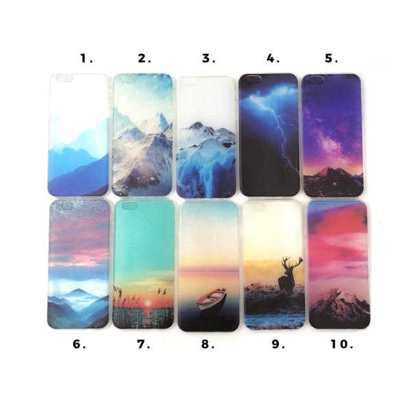 Motiv Silikon/TPU Skal till iPhone 6/6S - Olika motiv MultiColor #3