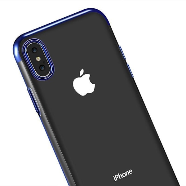 Design TPU-skal Electro Plating till iPhone Xs Max - fler färger Blå