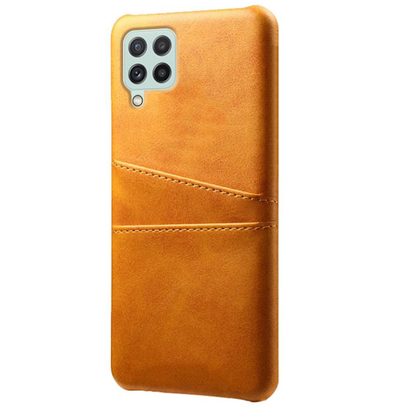 SKALO Samsung A22 4G PU-Läder Korthållare Skal - Ljusbrun Ljusbrun