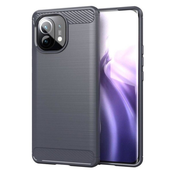 Stöttåligt Armor Carbon TPU-skal Xiaomi Mi 11 Grey