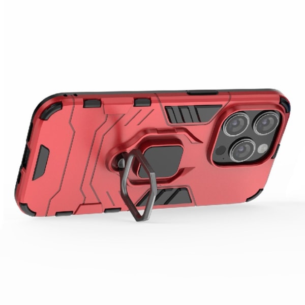 SKALO iPhone 15 Pro Max Armor Hybridi metallirengas kuori - Puna Red