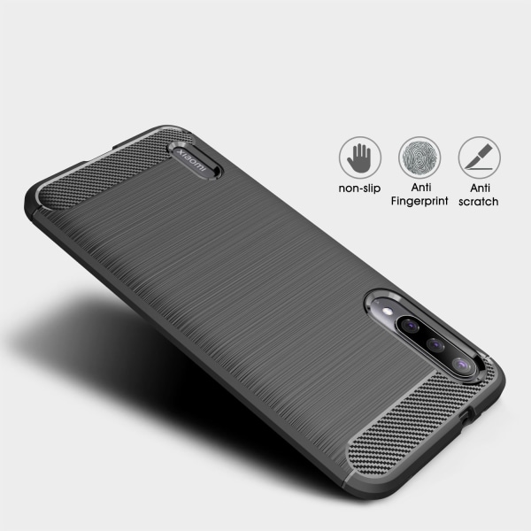 Iskunkestävä Armor Carbon TPU-kotelo Xiaomi Mi A3 - lisää värejä Grey