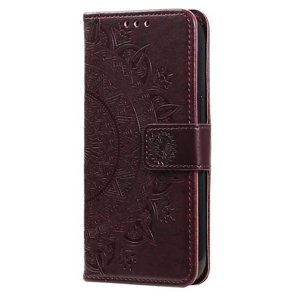 SKALO Sony Xperia 10 V Mandala lompakkokotelo - Ruskea Brown