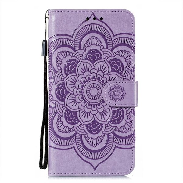 SKALO Samsung S21 FE Mandala Plånboksfodral - Lila Purple