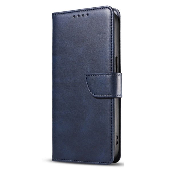 SKALO iPhone 15 Plus Premium Plånboksfodral - Blå Blå