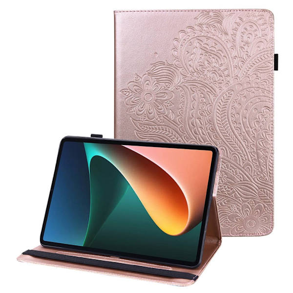 SKALO Xiaomi Redmi Pad Mandala Flip Cover - Rosa guld Pink gold