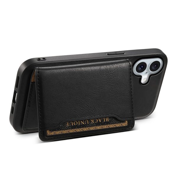 DENIOR iPhone 16 D12 Kuori+Lompakko - Musta Black