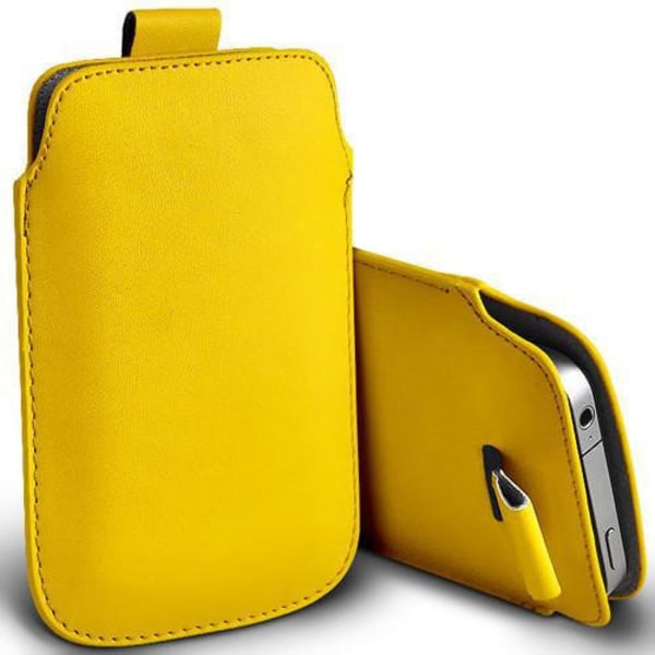Pull tab / Läderficka - Passar iPhone 5/5S/5C/SE - fler färger Cerise