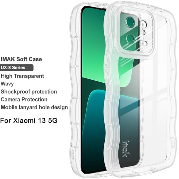 IMAK Xiaomi 13 5G Erittäin vahva Wave TPU-kuori - Läpinäkyvä Transparent