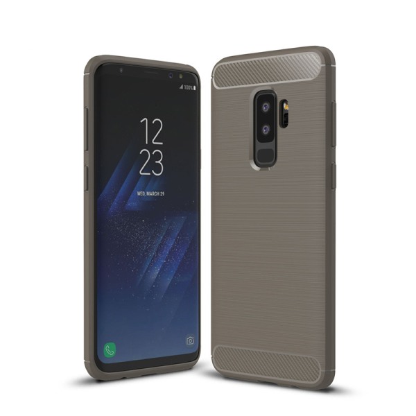 SKALO Samsung S9 Plus Armor Carbon Stødsikker TPU-cover - Vælg f Black