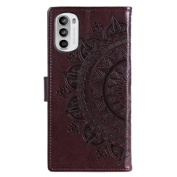 SKALO Motorola Moto G52 Mandala Flip Cover - Brun Brown