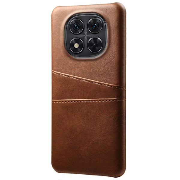 SKALO Xiaomi Redmi Note 14 Pro 5G PU-Läder Korthållare Skal - Brun Brun