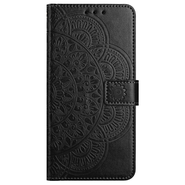 SKALO Xiaomi Redmi Note 13 Pro+ Mandala lompakkokotelo - Musta Black